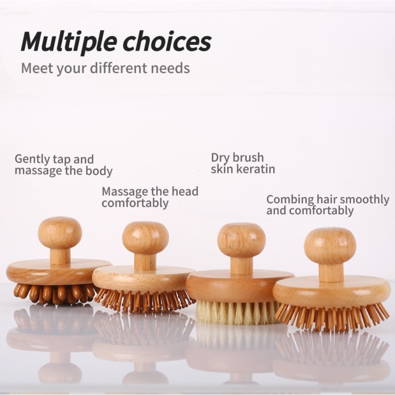 Wood Bath Brush Supplier - Natural Hemp Exfoliating Shower Tool