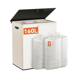 Bamboo Laundry Hamper Manufacturer - 160L 3 Layer Detachable Bag