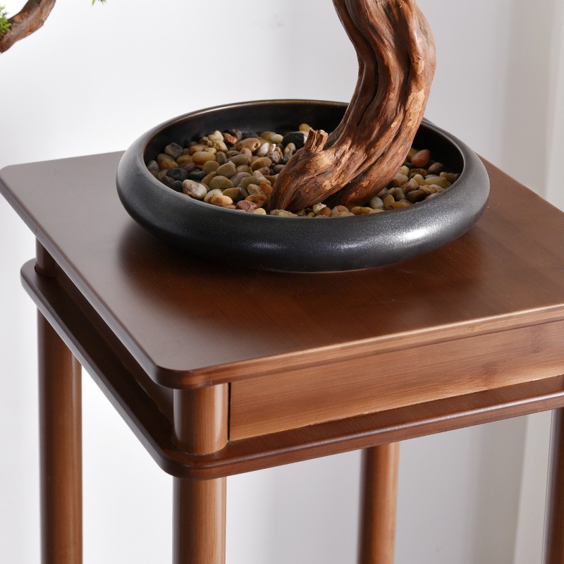 Bamboo Flower Display Rack Manufacturer - Minimalist Pot Holder