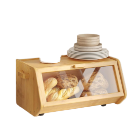 Bamboo Bread Box Factory - Wooden Food Container with Window