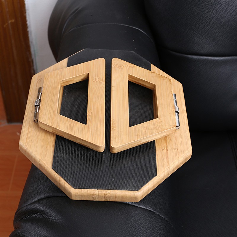 Bamboo Sofa Tray Supplier - Foldable Armrest Organizer OEM/ODM