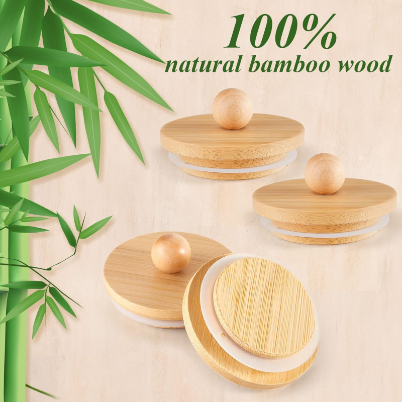 Bamboo Jar Lids Manufacturer - Reusable Silicone Sealing Ring Custom