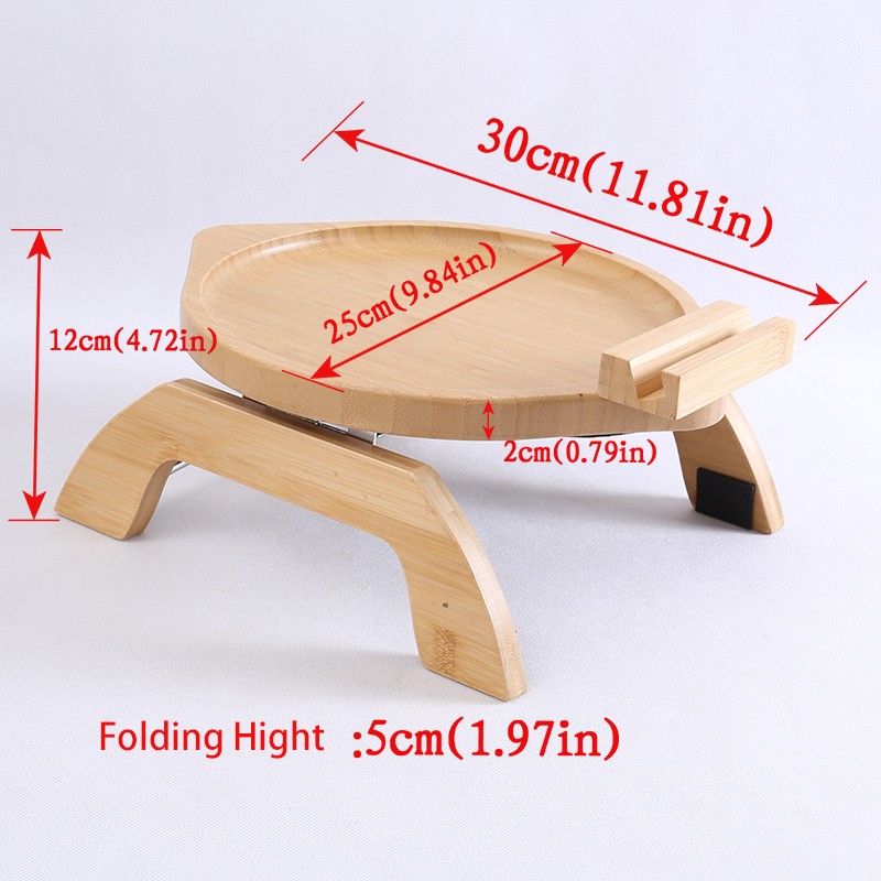 Bamboo Sofa Tray Manufacturer - 360 Rotating Phone Holder Custom
