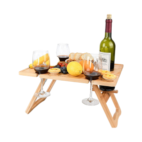 Bamboo Picnic Table Manufacturer - Folding Wine Cheese Tray