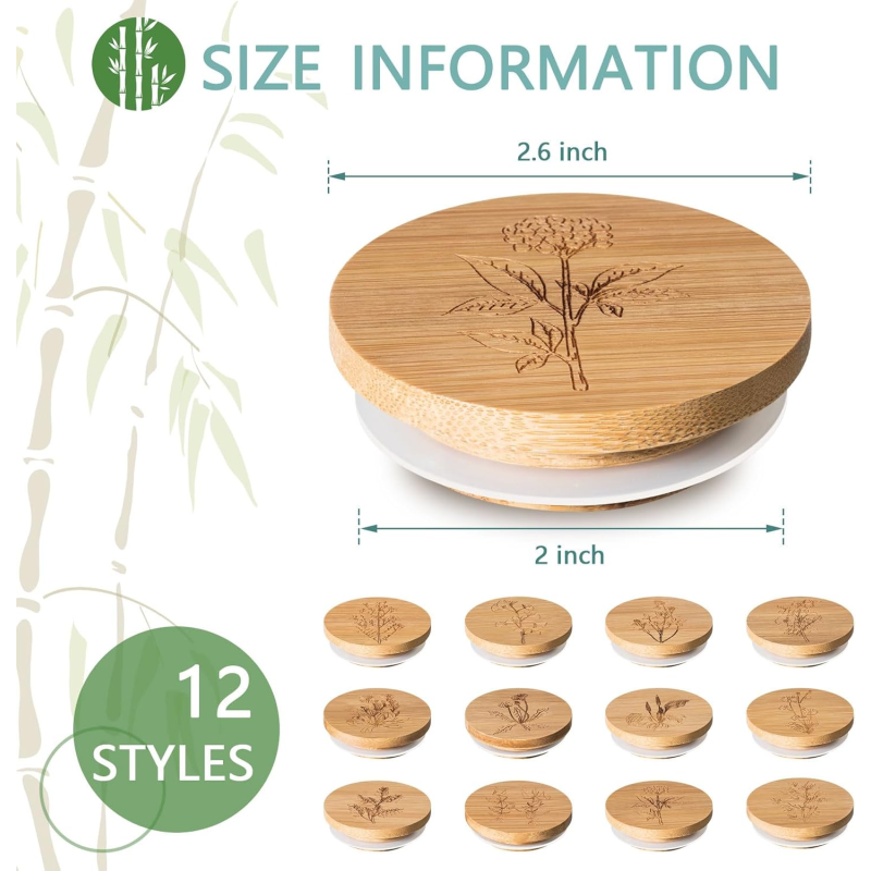 Bamboo Storage Lids Factory - Wide Mouth Canning Jar Lids OEM