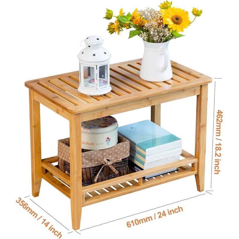 Bamboo Shower Bench Factory - Storage Shelf Stool Chair OEM
