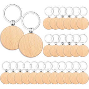 Bamboo Keychain Blanks Supplier - Unfinished Wood Rounds DIY