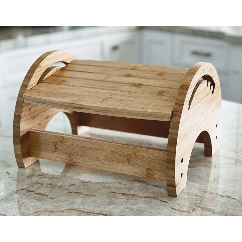 Bamboo Foot Stool Factory - Adjustable Nursing Footrest OEM