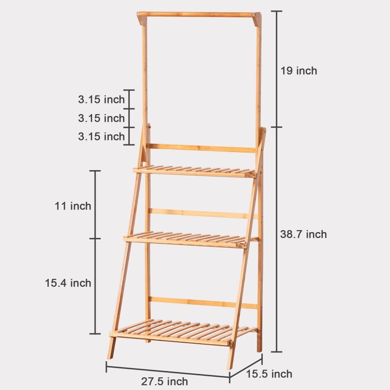 Bamboo Plant Stand Factory - 3-Tier Hanging Planter Shelves Wholesale