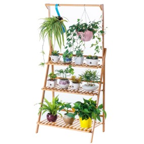 Bamboo Plant Stand Factory - 3-Tier Hanging Planter Shelves Wholesale