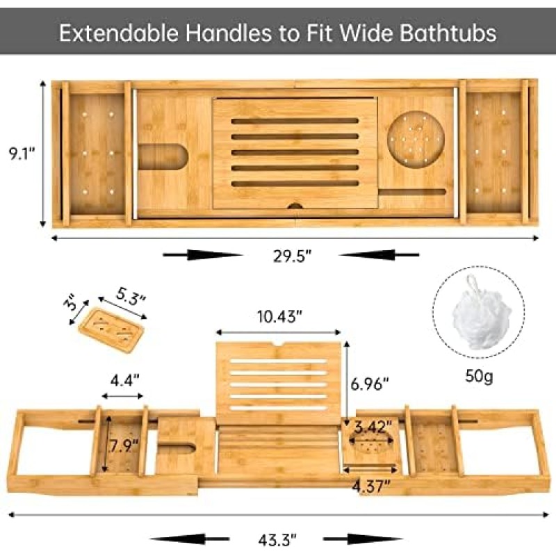 Bamboo Bathtub Tray Manufacturer - Adjustable Multi Functional