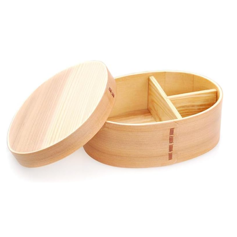 Bamboo Bento Lunch Box Supplier - with Divider for Outdoor