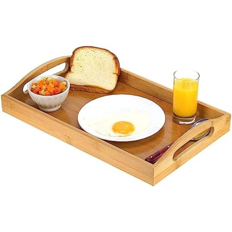 Bamboo Serving Tray Factory - Customizable with Handles OEM