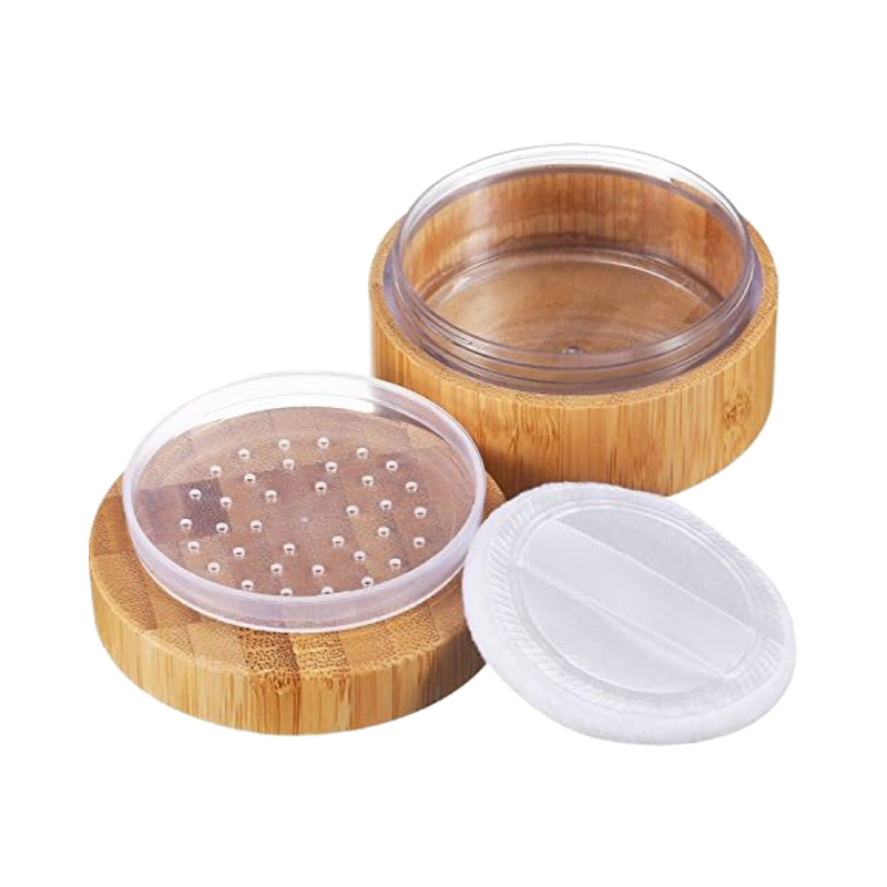 Bamboo Powder Box Manufacturer - 30ml Loose Powder with Sifter