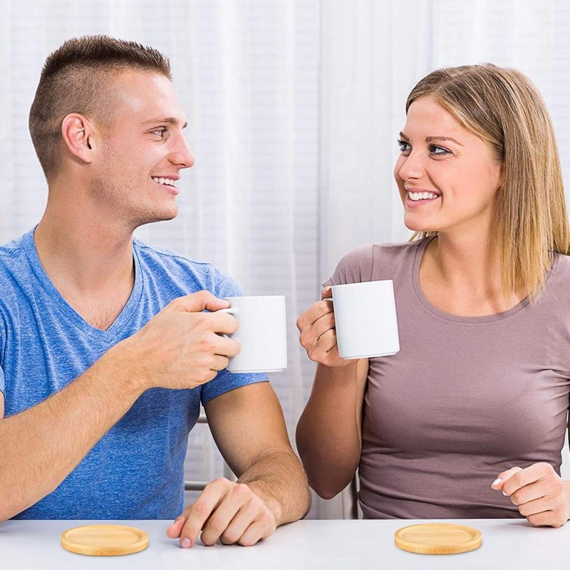 Bamboo Coasters Supplier - 3.74 Inch DIY Resin Saucers OEM