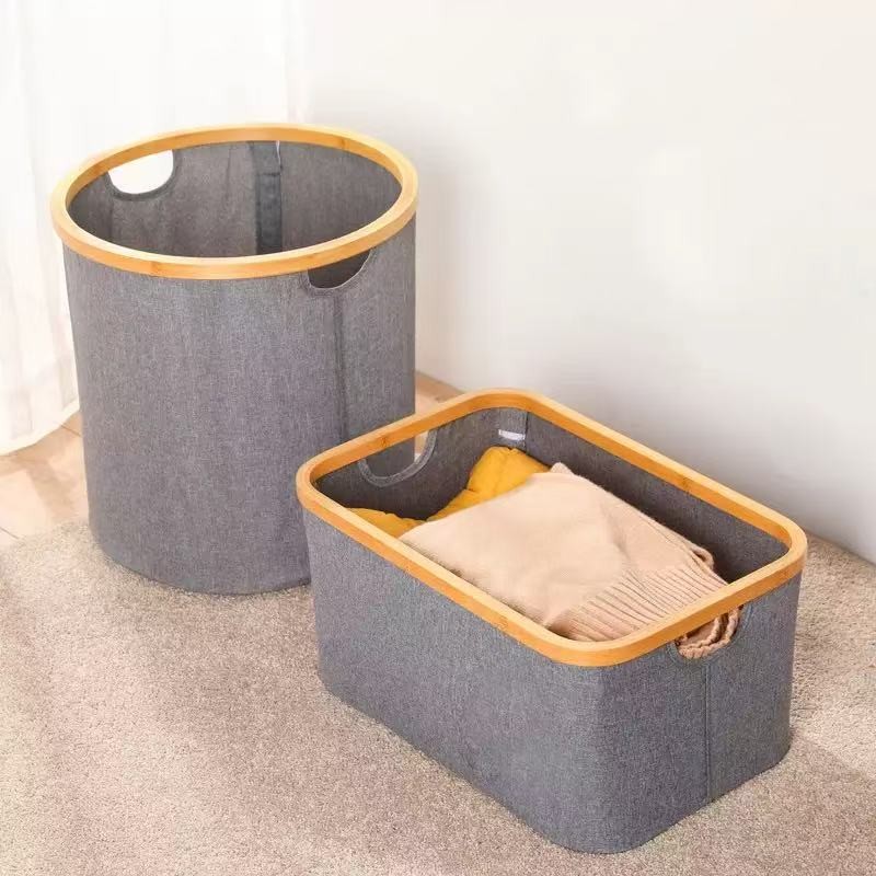 Bamboo Laundry Basket Supplier - Foldable Waterproof Collapsible