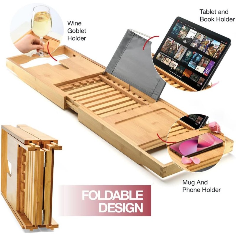 Bamboo Bath Tray Factory - Foldable Waterproof Organizer