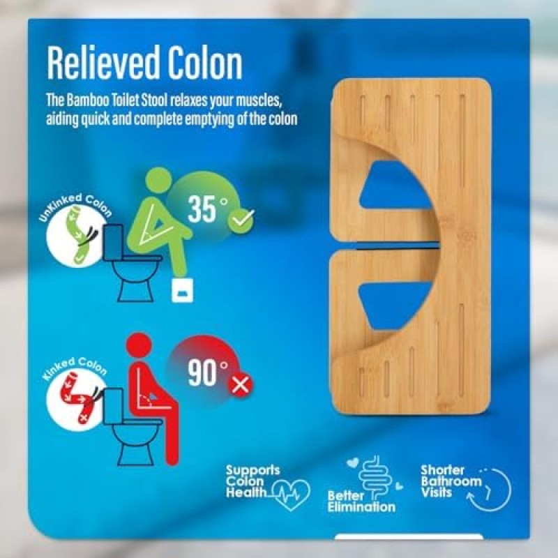 Bamboo Toilet Stool Supplier - Folding Waterproof Squatting Design