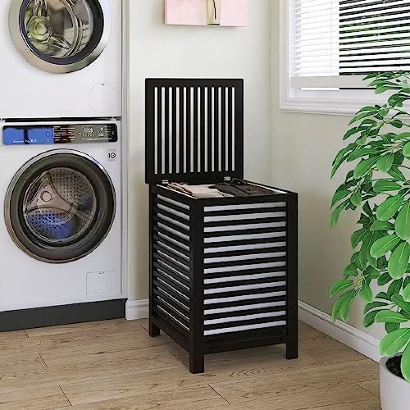Bamboo Laundry Basket Supplier - 120L 2 Section Clothes Divider