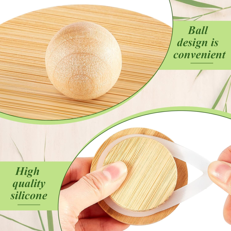 Bamboo Jar Lids Manufacturer - Reusable Silicone Sealing Ring Custom