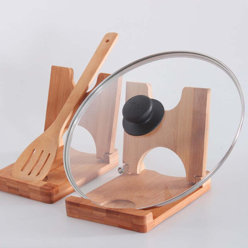 Bamboo Pen Holder Factory - 2 Piece Geometric Desk Organizer