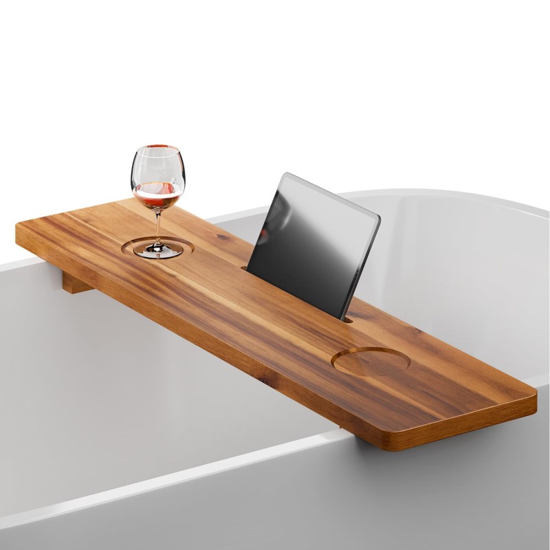 Acacia Bath Tub Tray Manufacturer - Large Rectangle iPad Holder
