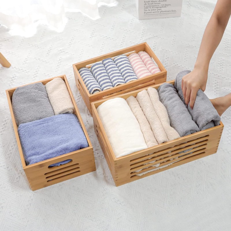 Bamboo Storage Boxes Factory - Decorative Crate Baskets Custom