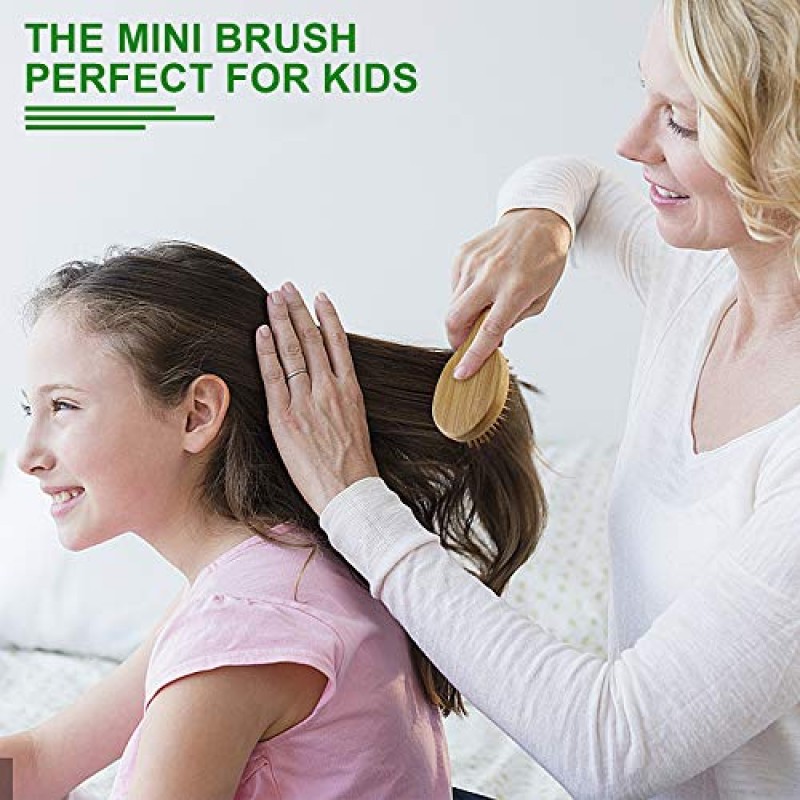 Bamboo Travel Brushes Manufacturer - 2 PCS Wooden Bristles Detangler