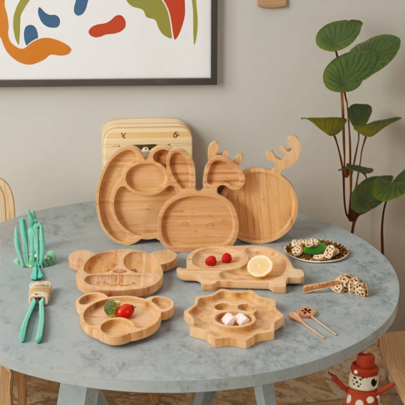 Bamboo Feeding Tray Supplier - Silicone Suction Cup Toddler