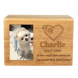 Wooden Pet Urn Manufacturer - Photo Box Ashes Storage