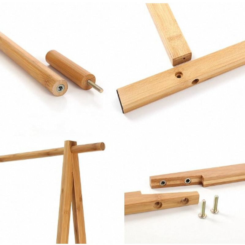 Bamboo Clothing Organizer Manufacturer - Double Tier Wardrobe Rack