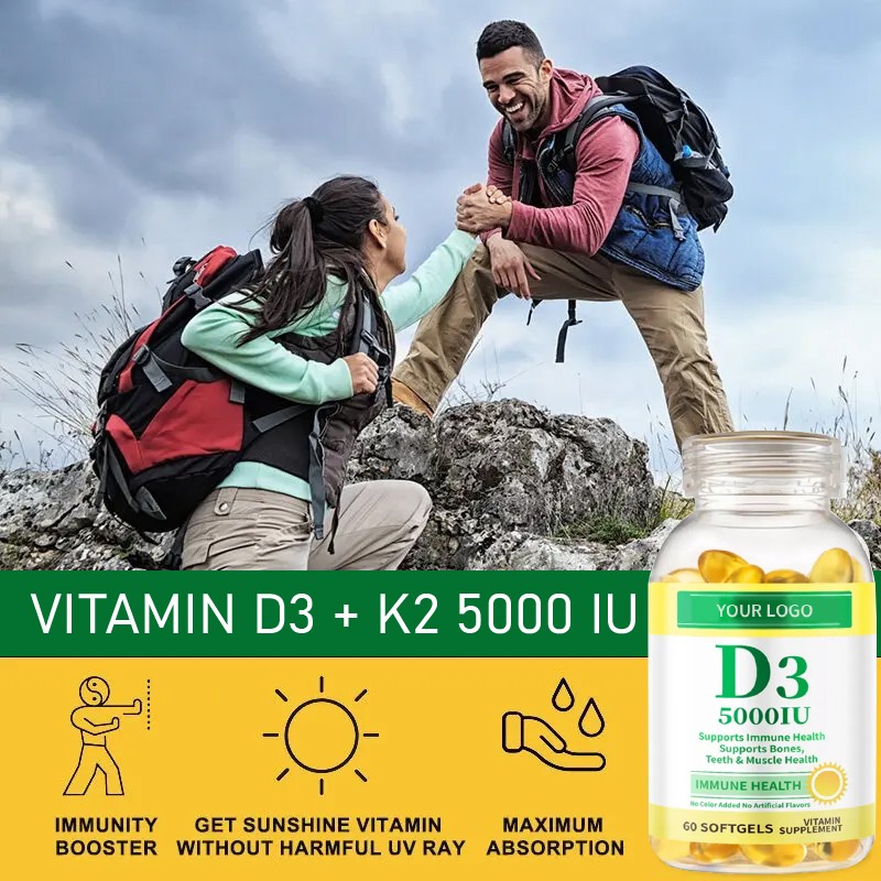 Vitamin D3 K2 Capsules Manufacturer - OEM Custom Bone Health Softgel