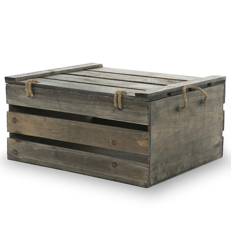 Storage Box with Lid Manufacturer - Wooden Crate Storage Box with Lid Large Home Decor