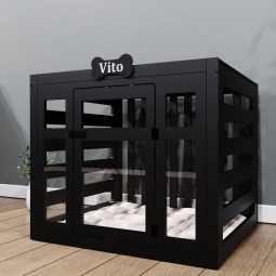 Cat Cage Manufacturer - JUNJI Customized Solid Wood Indoor Washable Cat Cage Dog House