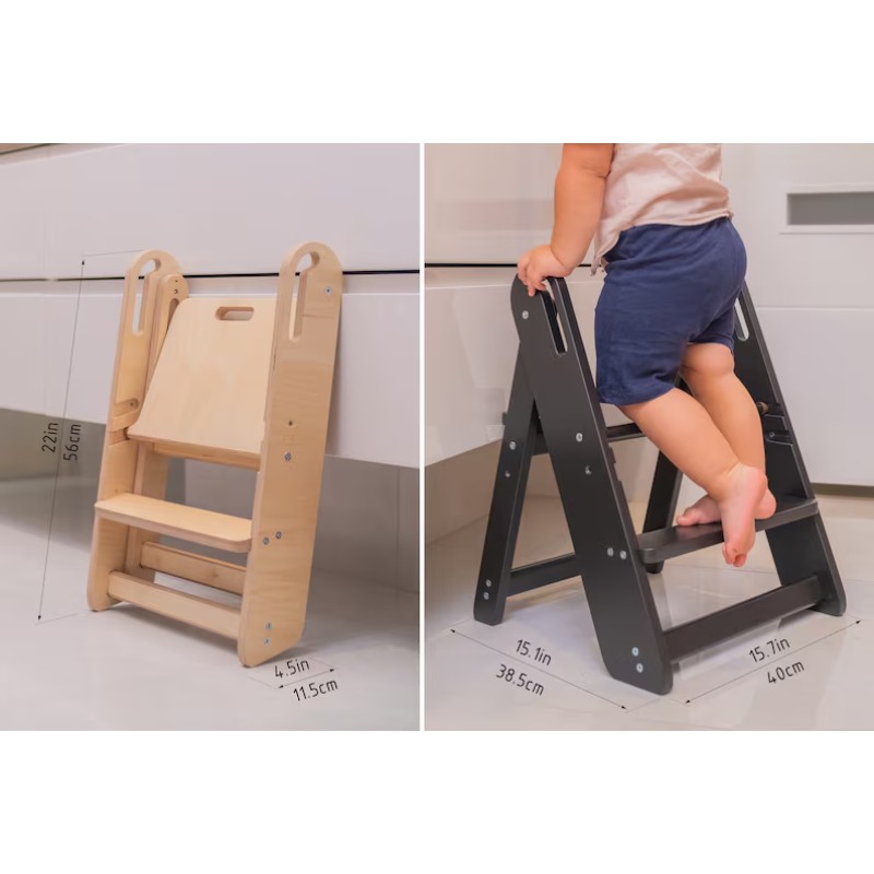 Step Stool Supplier - Toddler Wooden Step Stool for Kids Adults Bathroom Stool