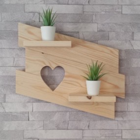 Art Deco Shelves Supplier - Art Deco Design Wooden Floating Shelves Vertical Rack Storage