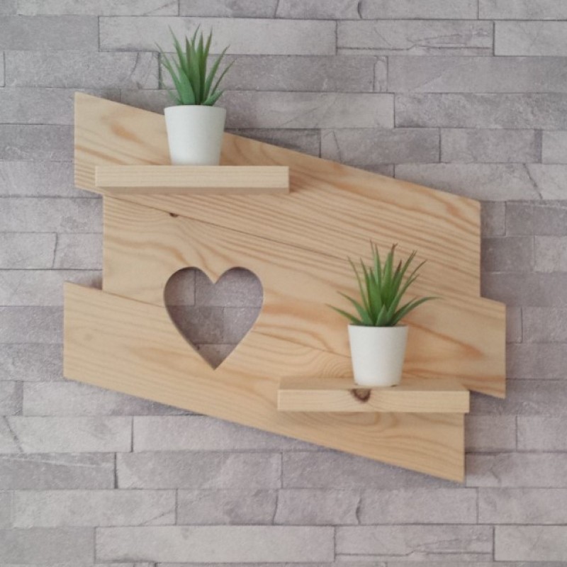 Art Deco Shelves Supplier - Art Deco Design Wooden Floating Shelves Vertical Rack Storage