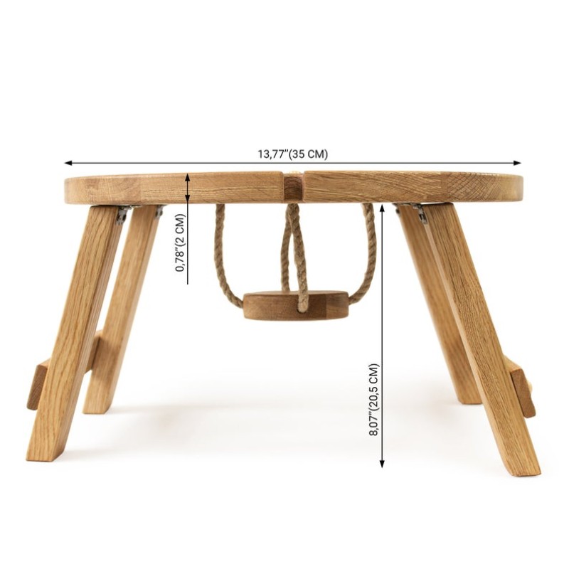 Portable Wine Table Manufacturer - Natural Pine Outdoor Folding Wine Cheese Tray with Legs