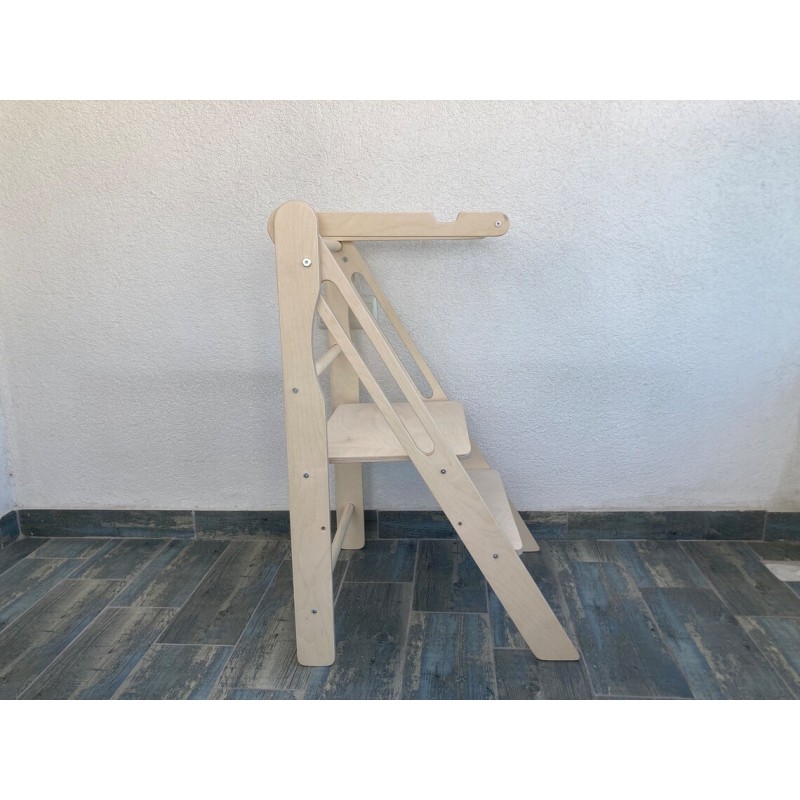 Kitchen Helper Tower Supplier - Adjustable Montessori Tower Foldable Height Learning Stool