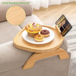 Bamboo Table Supplier - Modern Polished Bamboo Arm Clamp Table Single Tier Rectangle