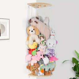 Stuffed Animal Storage Supplier - Corner Plush Toys Holder Organizer Shelf Adjustable Length