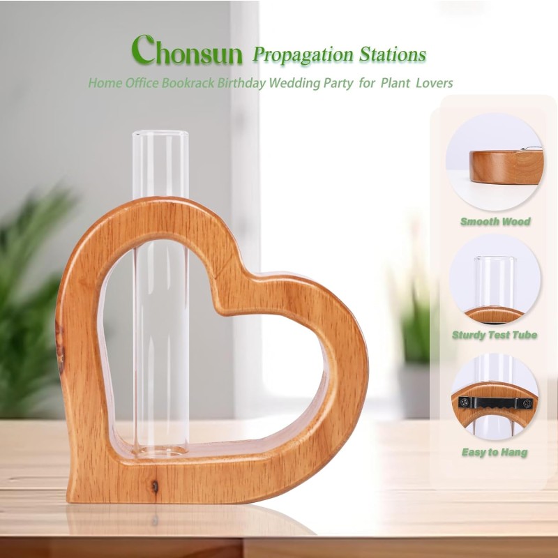 Propagation Station Manufacturer - JUNJI Hanging Planters with Glass Test Tube Wall Decor