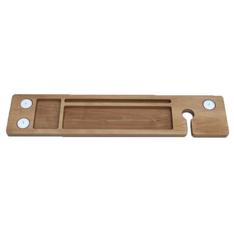Bath Tray Supplier - Bathroom Wood Multi-function Display Solid Wood Serving Tray