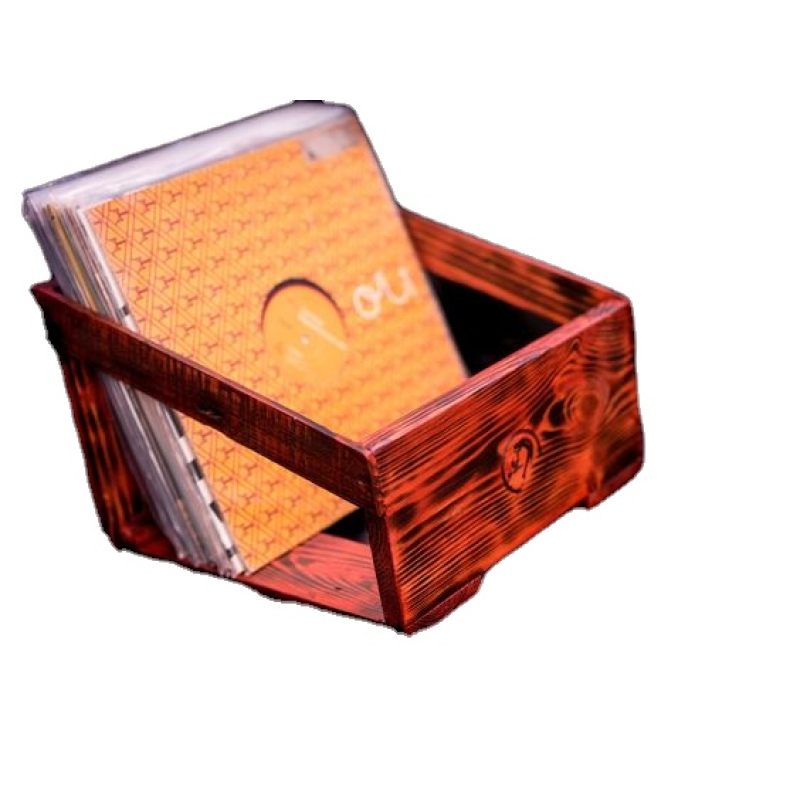 Record Storage Box Manufacturer - Handmade Rustic Box for 50 12 Inch Vinyl Records