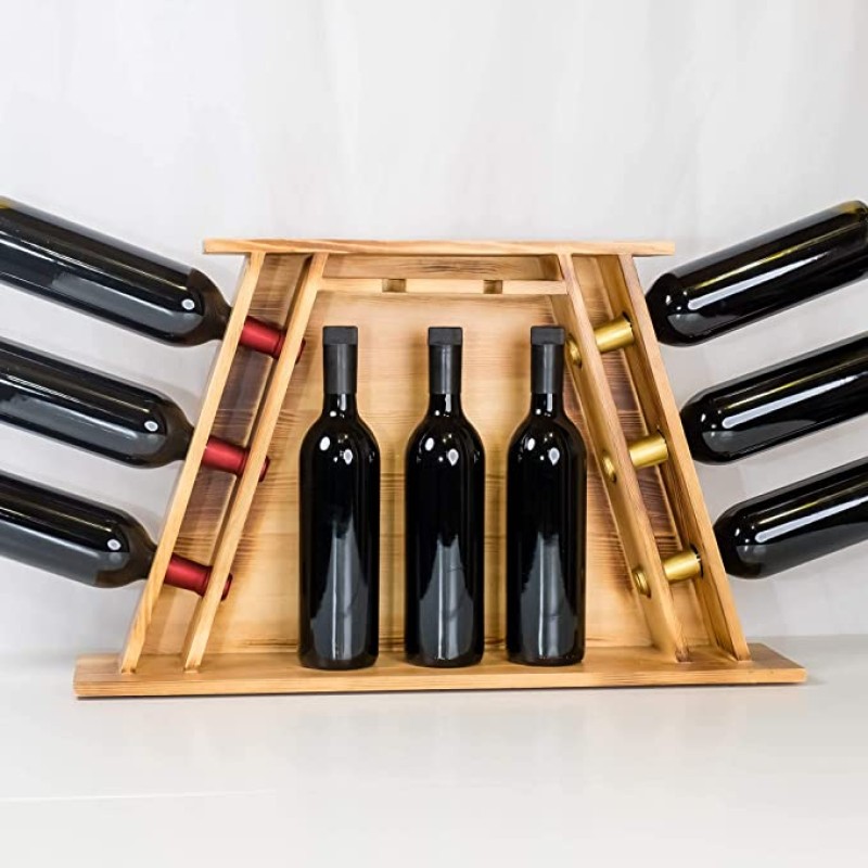 Countertop Wine Rack Supplier - Personalized Wooden Wine Rack Stemware Holder Wall Mounted
