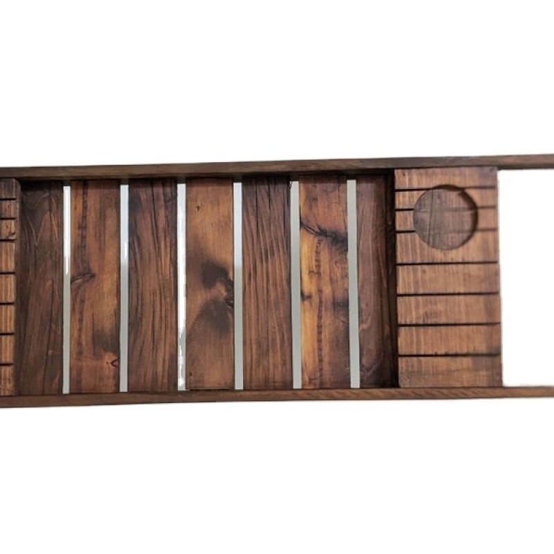 Home Decor Bath Tray Factory - JUNJI Wood Bath Tray Board Summer Vacation Gift Spa Caddy