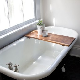 Bathtub Tray Factory - JUNJI Large Bathtub Tray Home Decor Rustic Snack Wine Glass Tray