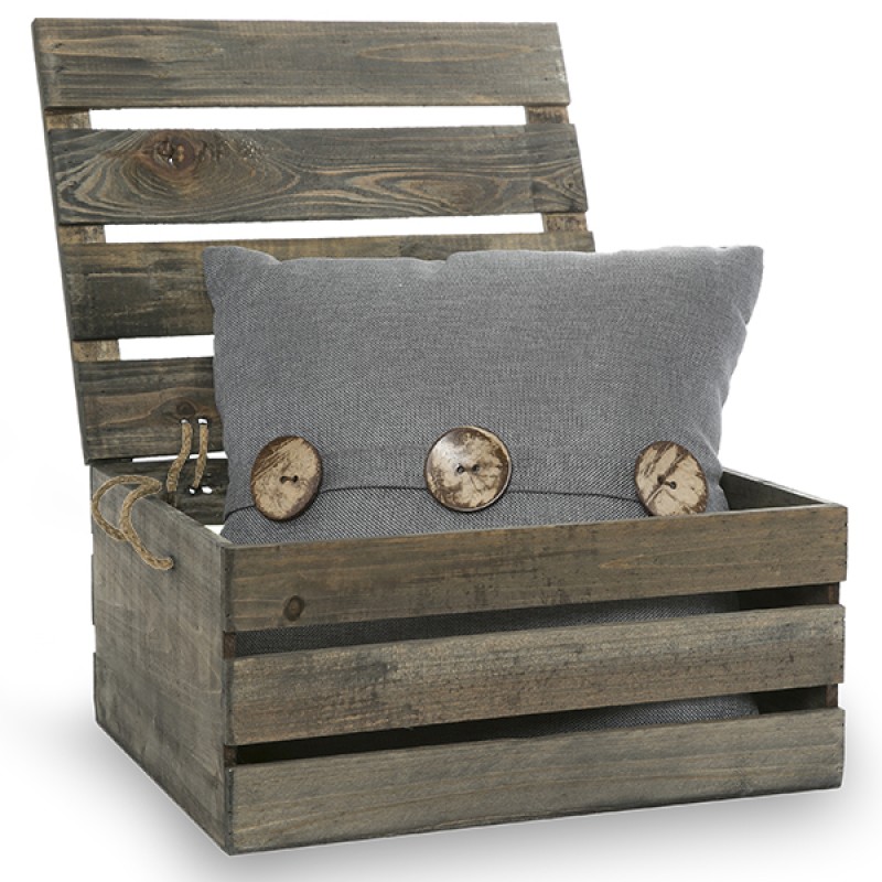 Storage Box with Lid Manufacturer - Wooden Crate Storage Box with Lid Large Home Decor