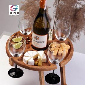 Wood Wine Table Factory - JUNJI Personalized Portable Folding Stand for Outdoor Wedding