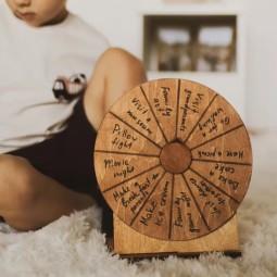 Spinning Wheel Game Factory - Customizable Wooden Spinning Wheel Personalized Spin Game